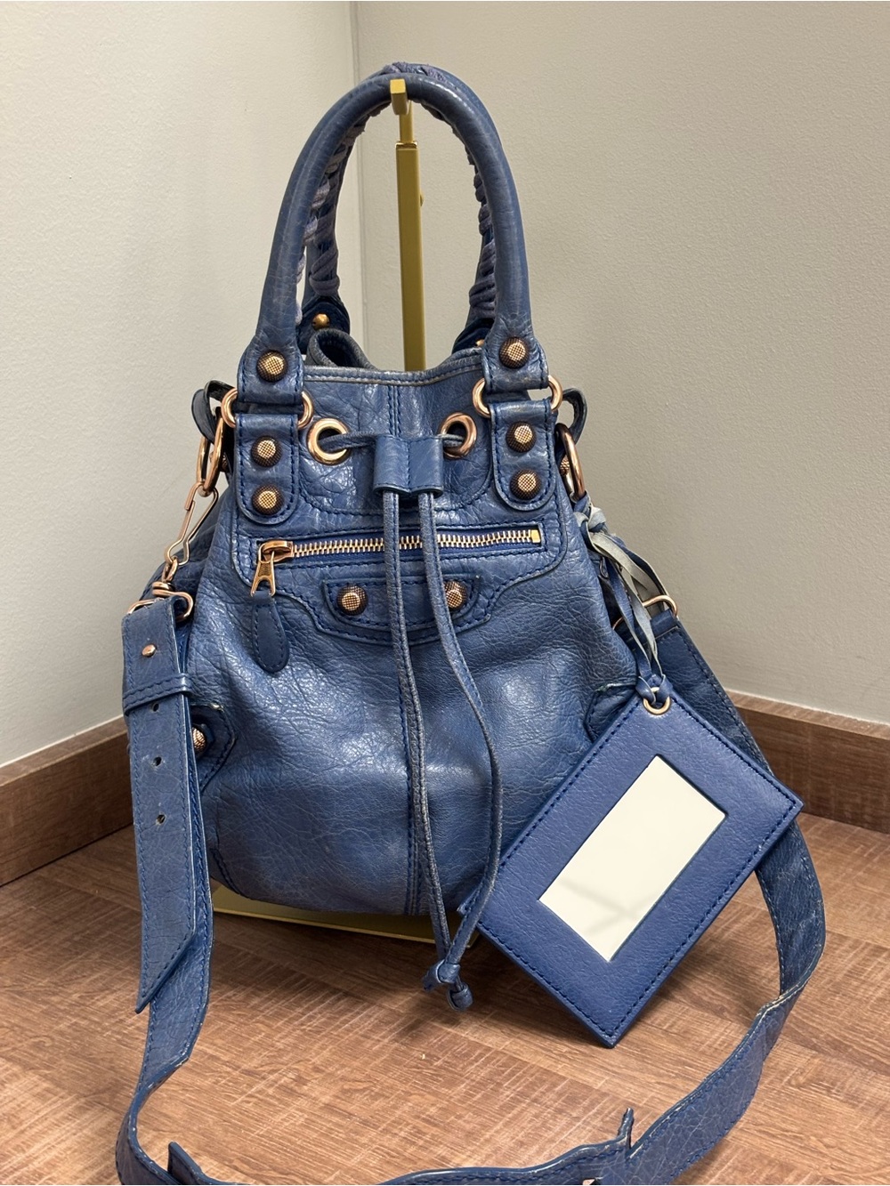 Balenciaga Giant PomPom Bucket Mini Bag